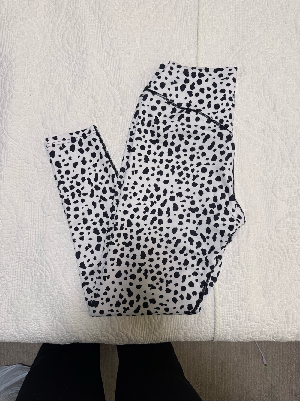 Vitality/Balance Athletica White & Black Dalmatian Print Leggings